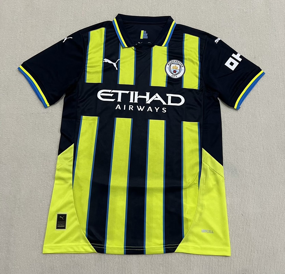 AAA Quality Manchester City 24/25 Away Black/Green Leaked Jersey